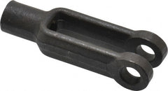 Gibraltar - 5/16-18 Thread, 3/4" Yoke Width, Carbon Steel, Tapped Yoke - 5/16" Hole Diam, 1-7/16" Hole Center to Neck, 19/32" Yoke Arm Height, 1/2" Neck Diam, 13/16" Neck Length, 2-1/4" OAL - Exact Tooling