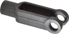 Gibraltar - 3/8-16 Thread, 7/8" Yoke Width, Carbon Steel, Tapped Yoke - 3/8" Hole Diam, 1-5/8" Hole Center to Neck, 11/16" Yoke Arm Height, 5/8" Neck Diam, 7/8" Neck Length, 2-1/2" OAL - Exact Tooling