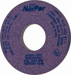 Norton - 14" Diam x 5" Hole x 1-1/2" Thick, G Hardness, 46 Grit Surface Grinding Wheel - Ceramic, Type 5, Coarse Grade, 2,320 Max RPM, Vitrified Bond, One-Side Recess - Exact Tooling