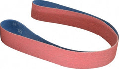 Norton - 2" Wide x 60" OAL, 36 Grit, Ceramic Abrasive Belt - Ceramic, Very Coarse, Coated, Y Weighted Cloth Backing, Series R981 - Exact Tooling