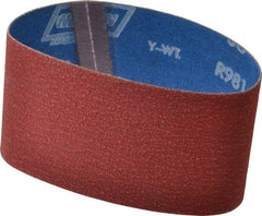 Norton - 3-1/2" Wide x 15-1/2" OAL, 60 Grit, Ceramic Abrasive Belt - Ceramic, Medium, Coated, Y Weighted Cloth Backing, Series R981 - Exact Tooling