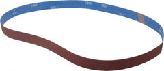 Norton - 1" Wide x 42" OAL, 100 Grit, Ceramic Abrasive Belt - Ceramic, Fine, Coated, Y Weighted Cloth Backing, Series R981 - Exact Tooling