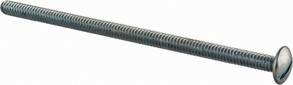 Value Collection - #10-24 UNC, 4" Length Under Head Slotted Drive Machine Screw - Truss Head, Grade 2 Steel, Zinc-Plated Finish, Without Washer - Exact Tooling