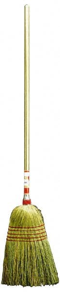 Weiler - 54" OAL Corn Bristle Broom - Wood Handle, 15" Bristle Length - Exact Tooling