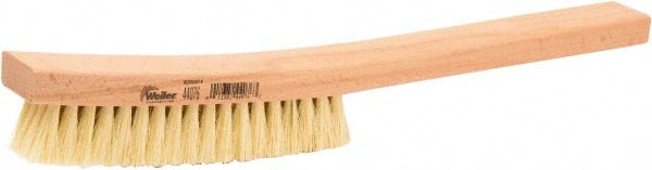 Weiler - 4 Rows x 18 Columns Tampico Plater Brush - 5-1/4" Brush Length, 13" OAL, 1" Trim Length, Wood Shoe Handle - Exact Tooling