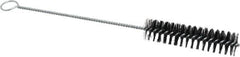 Weiler - 4" Long x 1" Diam Nylon Tube Brush - Single Spiral, 12-1/4" OAL, 0.014" Filament Diam, 5/32" Shank Diam - Exact Tooling
