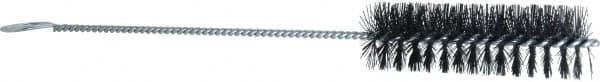 Weiler - 4" Long x 1-1/4" Diam Nylon Tube Brush - Single Spiral, 13" OAL, 0.014" Filament Diam, 5/32" Shank Diam - Exact Tooling