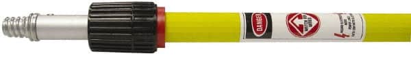 Weiler - 72 to 144" Long x 7/8" Diam Metal Handle for Vehicle Wash Brushes, Wall Brushes & Window Brushes - Yellow, Telescoping - Exact Tooling