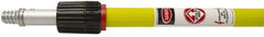Weiler - 72 to 144" Long x 7/8" Diam Metal Handle for Vehicle Wash Brushes, Wall Brushes & Window Brushes - Yellow, Telescoping - Exact Tooling