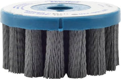 Weiler - 4" 180 Grit Silicon Carbide Crimped Disc Brush - Very Fine Grade, Plain Hole Connector, 1-1/2" Trim Length, 7/8" Arbor Hole - Exact Tooling