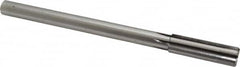 Made in USA - 3/4" Carbide-Tipped 6 Flute Chucking Reamer - Straight Flute, 5/8" Straight Shank, 2-1/2" Flute Length, 9-1/2" OAL - Exact Tooling