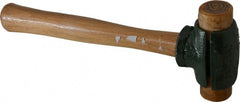 Garland - 1-1/2 Lb Head Rawhide Hammer - 11" OAL, 11" Long Wood Handle - Exact Tooling