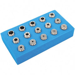 Iscar - 10 Piece, 0.56mm to 10.06mm Capacity, ER Collet Set - Increments of 0.0394", Series ER16 - Exact Tooling