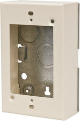 Wiremold - 1 Gang, (2) 1/2" Knockouts, Steel Rectangle Device Box - 4-5/8" Overall Height x 2-7/8" Overall Width x 1-3/8" Overall Depth - Exact Tooling