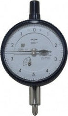 Mitutoyo - 0.025" Range, 0-5-0 Dial Reading, 0.0001" Graduation Dial Drop Indicator - 2-3/16" Dial, 0.01" Range per Revolution, 0.0001" Accuracy, Revolution Counter - Exact Tooling