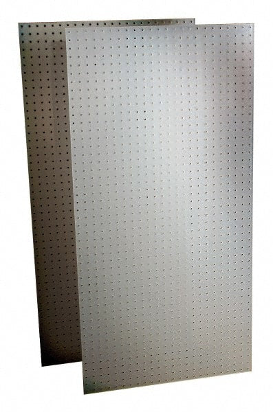 Triton - 48" Wide x 24" High Storage Peg Board - 2 Panels, Polypropylene, White - Exact Tooling
