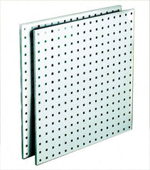 Triton - 24" Wide x 24" High Storage Peg Board - 2 Panels, Steel, White - Exact Tooling