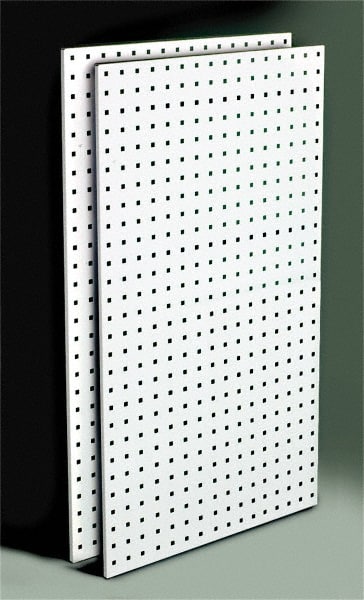 Triton - 24" Wide x 42-1/2" High Storage Peg Board - 2 Panels, Steel, White - Exact Tooling