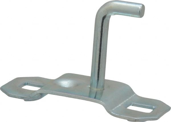 Triton - 3/16" Diam, 1" Long Single Angled End Pegboard Hook - 1-1/4" Projection, 90° Bend, 5/8" Bend Length, Steel - Exact Tooling