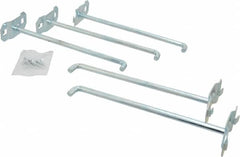 Triton - 1/4" Diam, 6" Long Single Angled End Pegboard Hook - 6-3/8" Projection, 90° Bend, 45/64" Bend Length, Steel - Exact Tooling