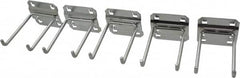 Triton - 3/16" Diam, 3" Long Double Rod 90° End Bend Pegboard Hook - 3-3/8" Projection, 90° Bend, 3/4" Bend Length, Steel - Exact Tooling