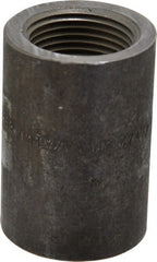 Made in USA - Size 3/4 x 1/2", Class 3,000, Forged Carbon Steel Black Pipe Reducing Coupling - 3,000 psi, Threaded End Connection - Exact Tooling