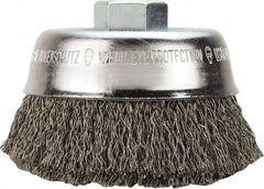 Milwaukee Tool - 6" Diam 5/8-11 Threaded Arbor Steel Fill Cup Brush - Exact Tooling