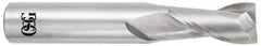 OSG - 9/16", 1-1/8" LOC, 9/16" Shank Diam, 3-1/2" OAL, 2 Flute, Solid Carbide Square End Mill - Single End, Uncoated, Spiral Flute, 30° Helix, Centercutting, Right Hand Cut, Right Hand Flute, Series 452 - Exact Tooling