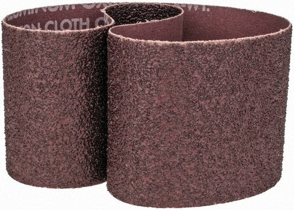 Norton - 3" Wide x 24" OAL, 36 Grit, Aluminum Oxide Abrasive Belt - Aluminum Oxide, Very Coarse, Coated, X Weighted Cloth Backing, Series R228 - Exact Tooling