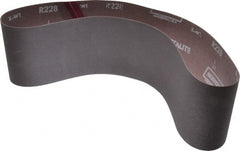 Norton - 4" Wide x 36" OAL, 240 Grit, Aluminum Oxide Abrasive Belt - Aluminum Oxide, Very Fine, Coated, Series R228 - Exact Tooling