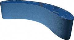 Norton - 6" Wide x 60" OAL, 80 Grit, Zirconia Alumina Abrasive Belt - Zirconia Alumina, Medium, Coated, X Weighted Cloth Backing, Series R823 - Exact Tooling