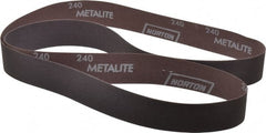 Norton - 1-1/2" Wide x 60" OAL, 240 Grit, Aluminum Oxide Abrasive Belt - Aluminum Oxide, Very Fine, Coated, Series R228 - Exact Tooling