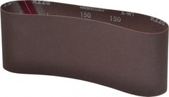 Norton - 4" Wide x 24" OAL, 150 Grit, Aluminum Oxide Abrasive Belt - Aluminum Oxide, Very Fine, Coated, Series R228 - Exact Tooling