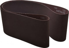 Norton - 6" Wide x 60" OAL, 120 Grit, Aluminum Oxide Abrasive Belt - Aluminum Oxide, Fine, Coated, Series R228 - Exact Tooling