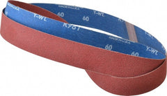 Norton - 1-1/2" Wide x 60" OAL, 60 Grit, Ceramic Abrasive Belt - Ceramic, Medium, Coated, Y Weighted Cloth Backing, Series R981 - Exact Tooling
