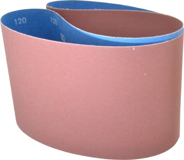 Norton - 6" Wide x 48" OAL, 120 Grit, Ceramic Abrasive Belt - Ceramic, Fine, Coated, Y Weighted Cloth Backing, Series R984 - Exact Tooling