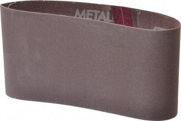 Norton - 3-1/2" Wide x 15-1/2" OAL, 220 Grit, Aluminum Oxide Abrasive Belt - Aluminum Oxide, Very Fine, Coated, Series R228 - Exact Tooling