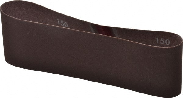 Norton - 3" Wide x 21" OAL, 150 Grit, Aluminum Oxide Abrasive Belt - Aluminum Oxide, Very Fine, Coated, Series R228 - Exact Tooling