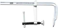 Bessey - 2-1/4" Deep Throat, 4" Max Capacity, Standard Sliding Arm Clamp - 400 Lb Clamping Pressure, 0.465" Spindle Diam - Exact Tooling