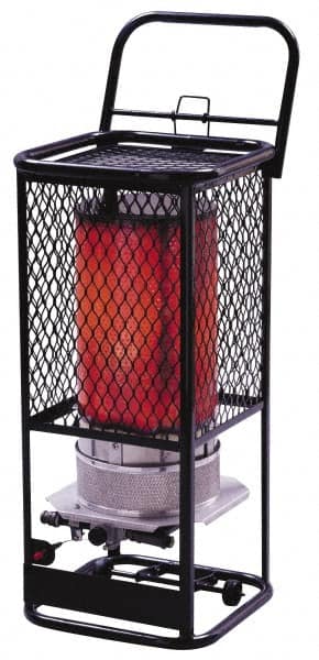 Heatstar - 125,000 BTU, Portable Propane Radiant Heater - 100 Lb Fuel Capacity, 16-1/4" Long x 16-1/4" Wide x 35" High - Exact Tooling