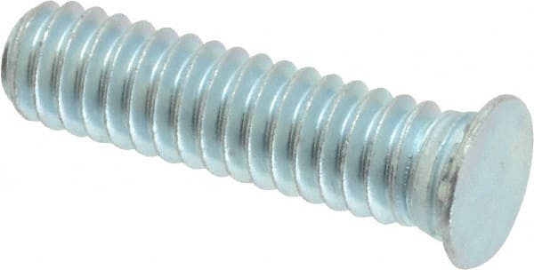 Electro Hardware - 1/4-20 Thread, 1" OAL, 0.062" Min Panel Thickness, Steel Captive Stud - Exact Tooling