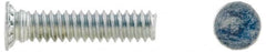 Electro Hardware - 6-32 Thread, 1" OAL, 0.04" Min Panel Thickness, Steel Captive Stud - Zinc Plated, C1005 to C1018 Grade, 0.09" Head Height - Exact Tooling