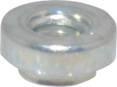 Electro Hardware - #8-32, 0.056" Min Panel Thickness, Round Head, Clinch Captive Nut - 0.31" Head Diam, 0.213" Mounting Hole Diam, 0.09" Head Height, Zinc Plated Steel - Exact Tooling