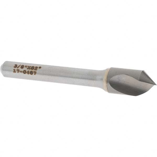 OSG - 3/8" Head Diam, 1/4" Shank Diam, 1 Flute 82° Solid Carbide Countersink - Exact Tooling