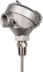 Thermo Electric - -148 to 900°F, 100 OMS Industrial RTD, Thermocouple Probe - 1/2 Inch Hex Mount, 6 Inch Probe Sheath Length, 10 Sec Response Time - Exact Tooling