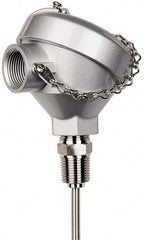 Thermo Electric - -148 to 900°F, 100 OMS Industrial RTD, Thermocouple Probe - 1/2 Inch Hex Mount, 6 Inch Probe Sheath Length, 10 Sec Response Time - Exact Tooling