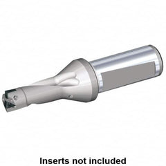 Kennametal - 38mm Max Drill Depth, 2xD, 19mm Diam, Indexable Insert Drill - 2 Inserts, 32mm Shank Diam, Whistle Notch Shank - Exact Tooling