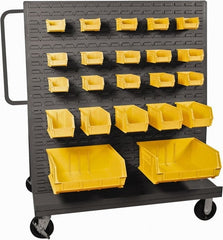 Durham - 2,000 Lb Capacity Steel A-Frame Truck - Steel Deck, 48" OAW, Phenolic Casters - Exact Tooling