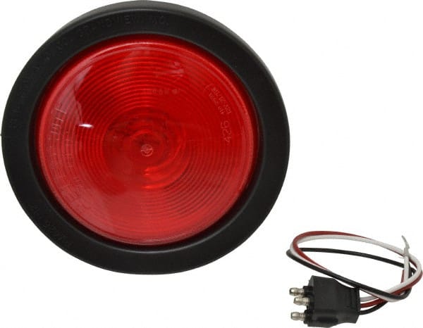Peterson - 4" Long, 25 Watt, 2.1 Amp, Red Sealed Lighting Stop, Turn & Tail Light - 12 Volts, Includes Grommet, Light & Pigtail - Exact Tooling