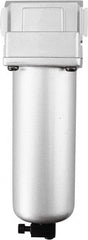 PRO-SOURCE - 3/4" Port, 10.43" High x 3.54" Wide, Heavy-Duty FRL Filter with Aluminum Bowl & Manual Drain - 175 SCFM, 290 Max psi, 140°F Max, Modular Connection, 5.6 oz Bowl Capacity - Exact Tooling